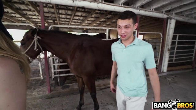 Превью Жаркий отсос члена и секс с молодой блондинкой на конюшне № 35913